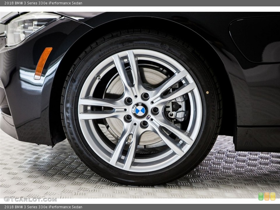 2018 BMW 3 Series 330e iPerformance Sedan Wheel and Tire Photo #122633749
