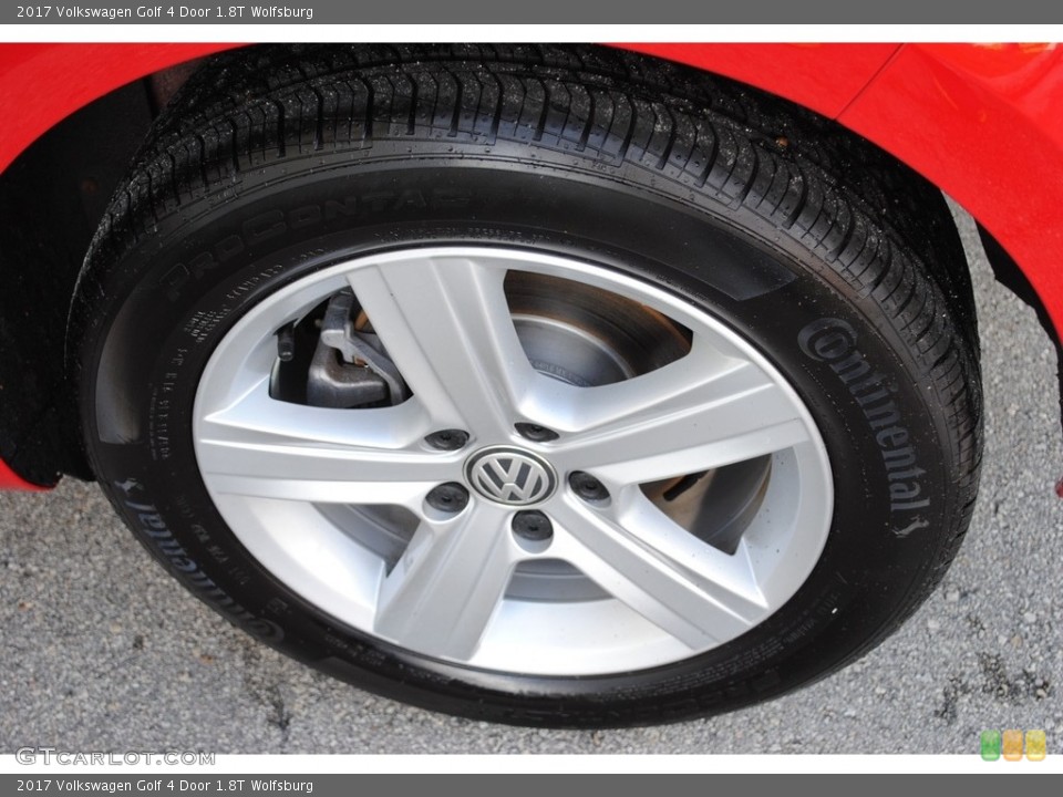 2017 Volkswagen Golf 4 Door 1.8T Wolfsburg Wheel and Tire Photo #123290979