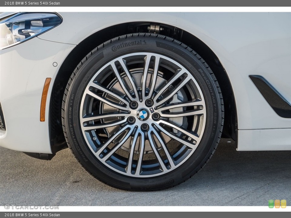 2018 BMW 5 Series 540i Sedan Wheel and Tire Photo #123700286