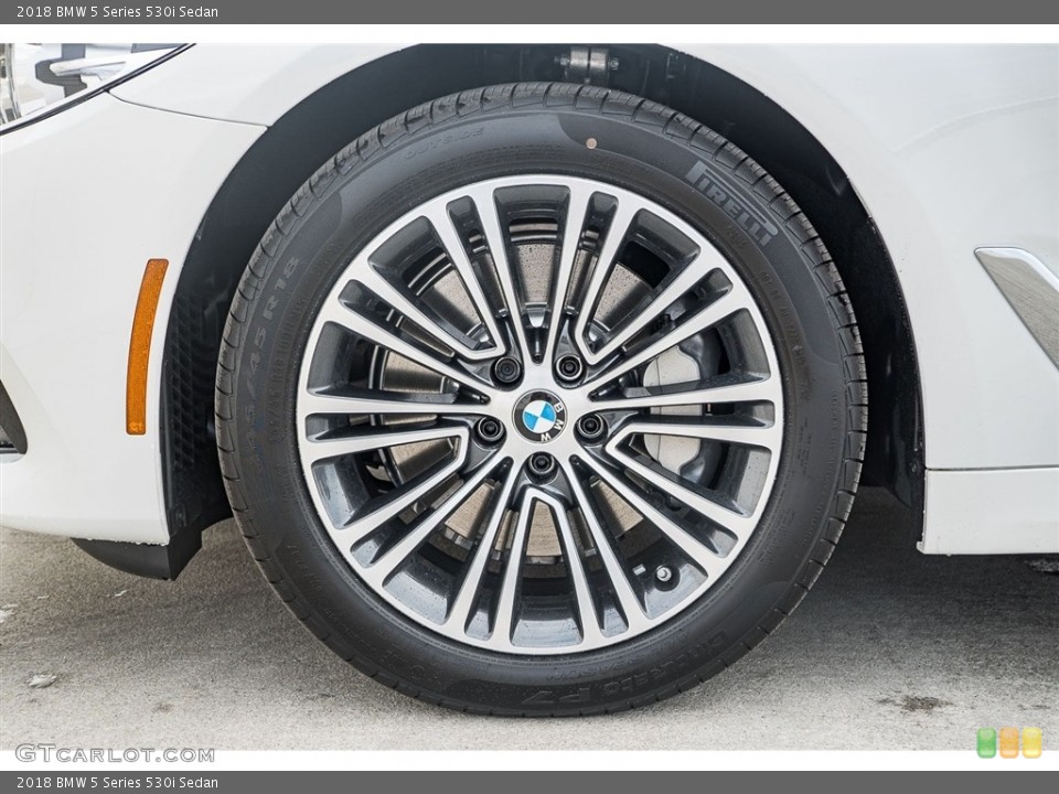 2018 BMW 5 Series 530i Sedan Wheel and Tire Photo #123702545