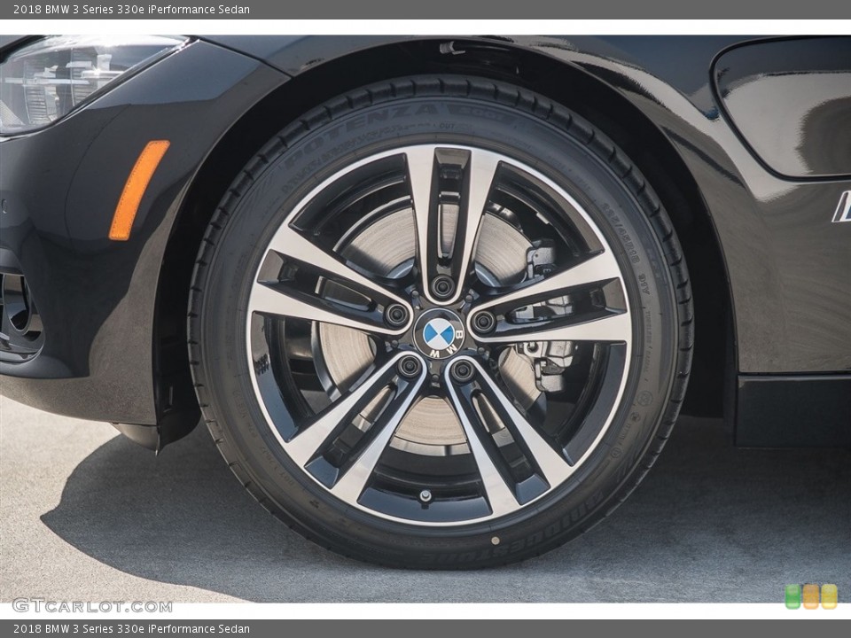 2018 BMW 3 Series 330e iPerformance Sedan Wheel and Tire Photo #123705248