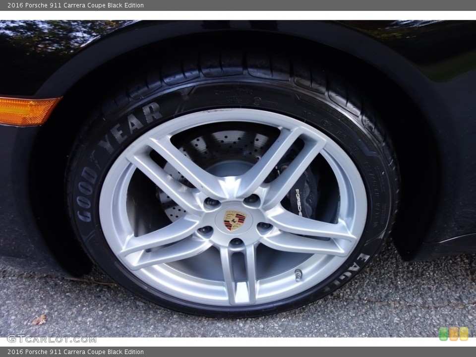 2016 Porsche 911 Carrera Coupe Black Edition Wheel and Tire Photo #123715502