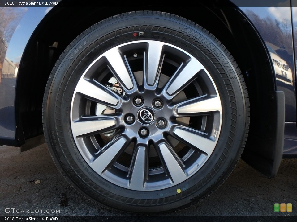 2018 Toyota Sienna XLE AWD Wheel and Tire Photo #124179263