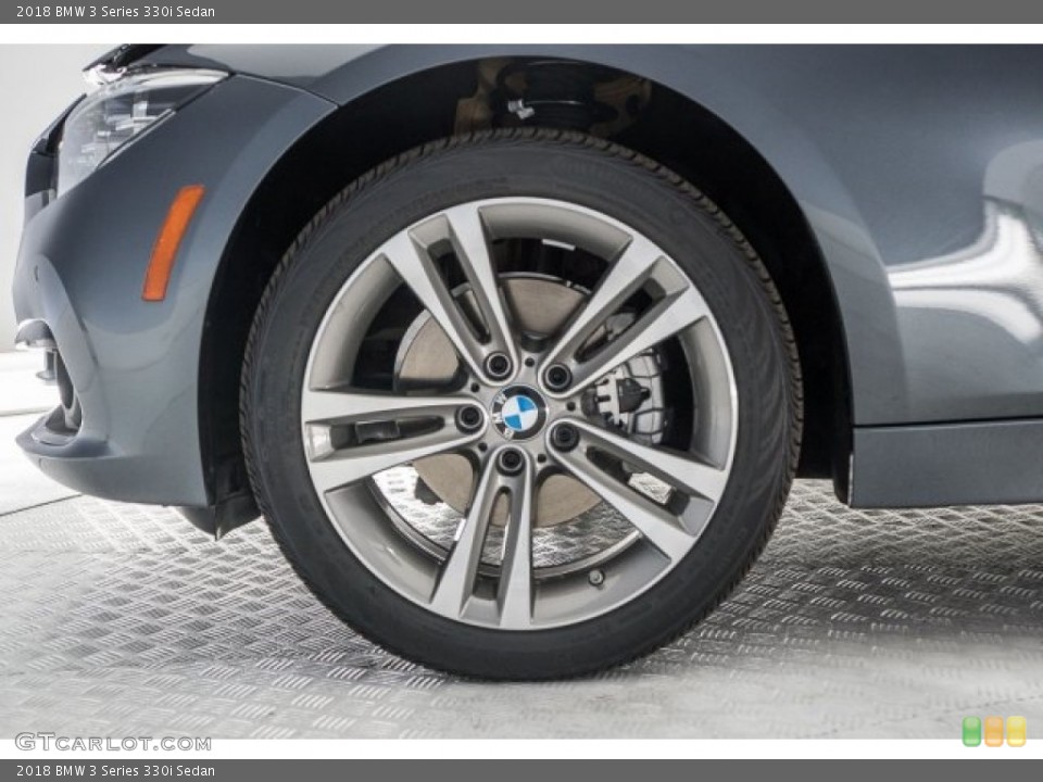 2018 BMW 3 Series 330i Sedan Wheel and Tire Photo #124671472