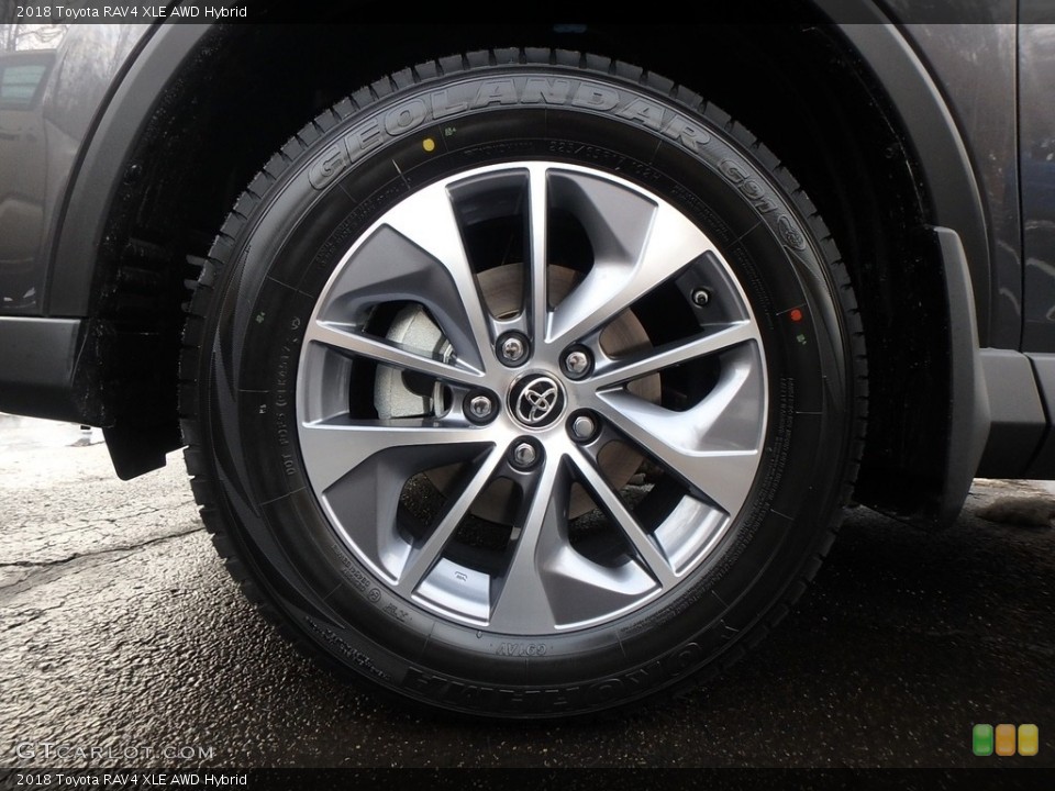2018 Toyota RAV4 XLE AWD Hybrid Wheel and Tire Photo #124840075