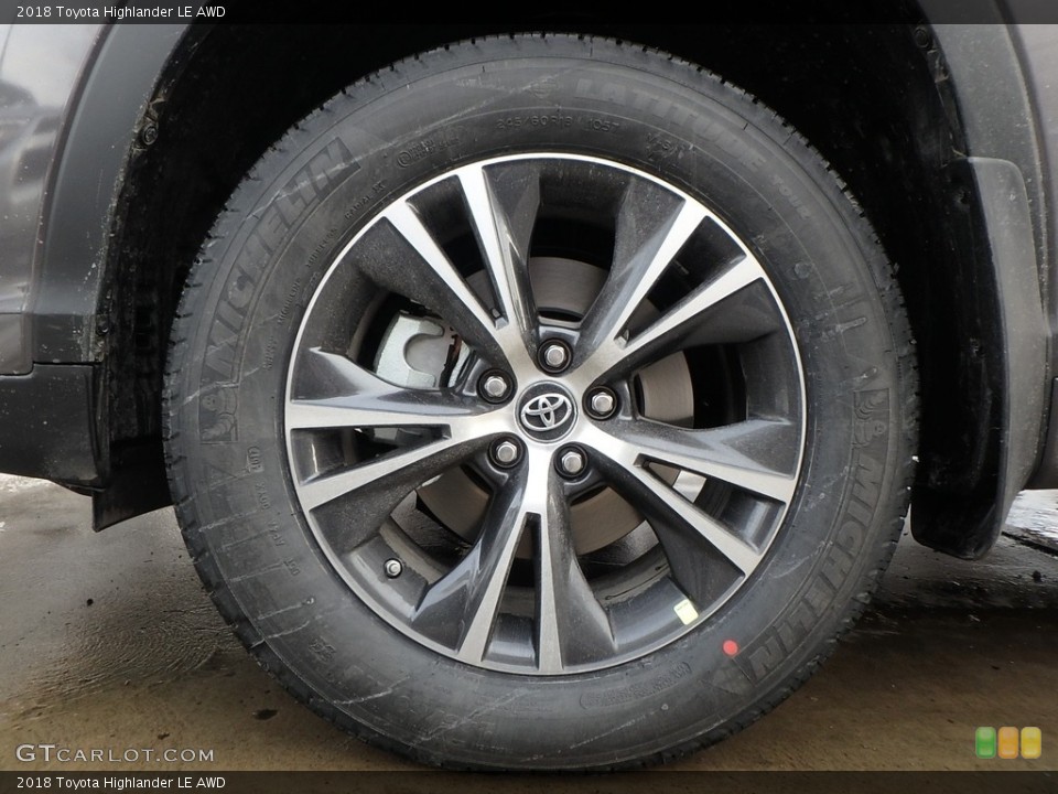 2018 Toyota Highlander LE AWD Wheel and Tire Photo #124840381