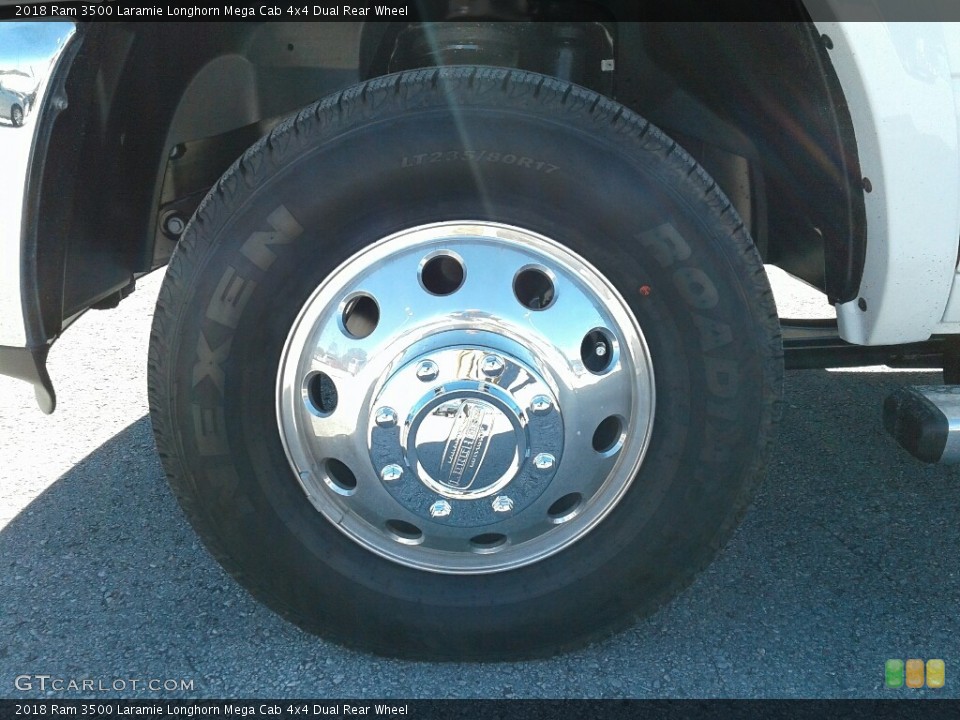 2018 Ram 3500 Laramie Longhorn Mega Cab 4x4 Dual Rear Wheel Wheel and Tire Photo #124914134