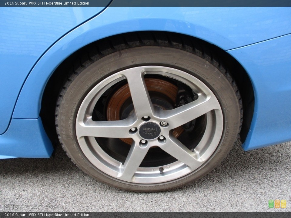 2016 Subaru WRX STI HyperBlue Limited Edition Wheel and Tire Photo #126465965