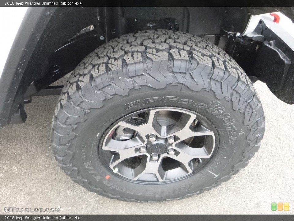 2018 Jeep Wrangler Unlimited Rubicon 4x4 Wheel and Tire Photo #126524273