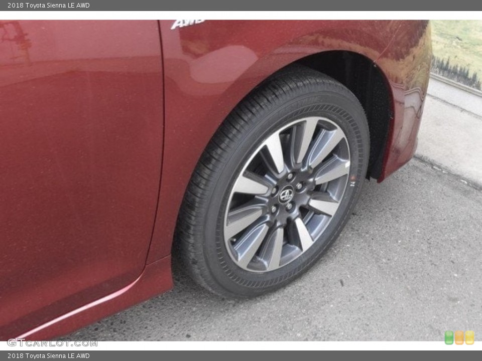 2018 Toyota Sienna LE AWD Wheel and Tire Photo #126667232
