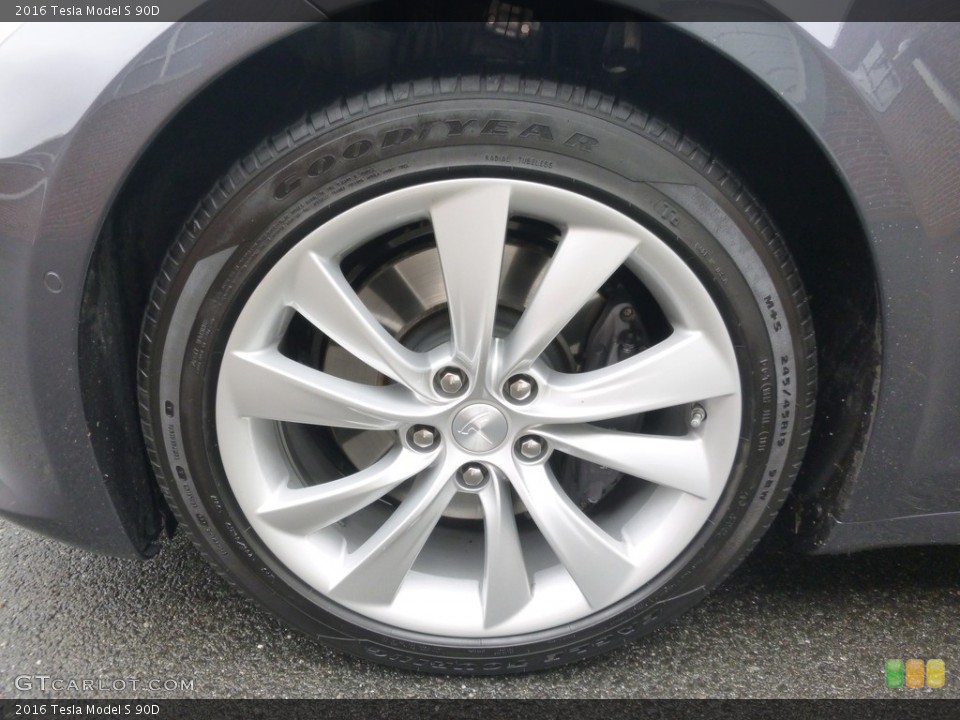2016 Tesla Model S 90D Wheel and Tire Photo #127245433