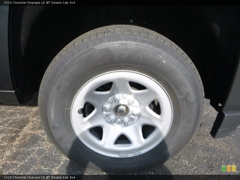 2019 Chevrolet Silverado LD WT Double Cab 4x4 Wheel and Tire Photo #128274218