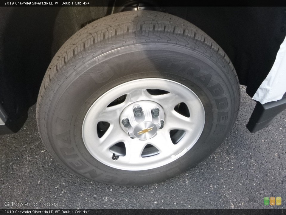 2019 Chevrolet Silverado LD WT Double Cab 4x4 Wheel and Tire Photo #128492883