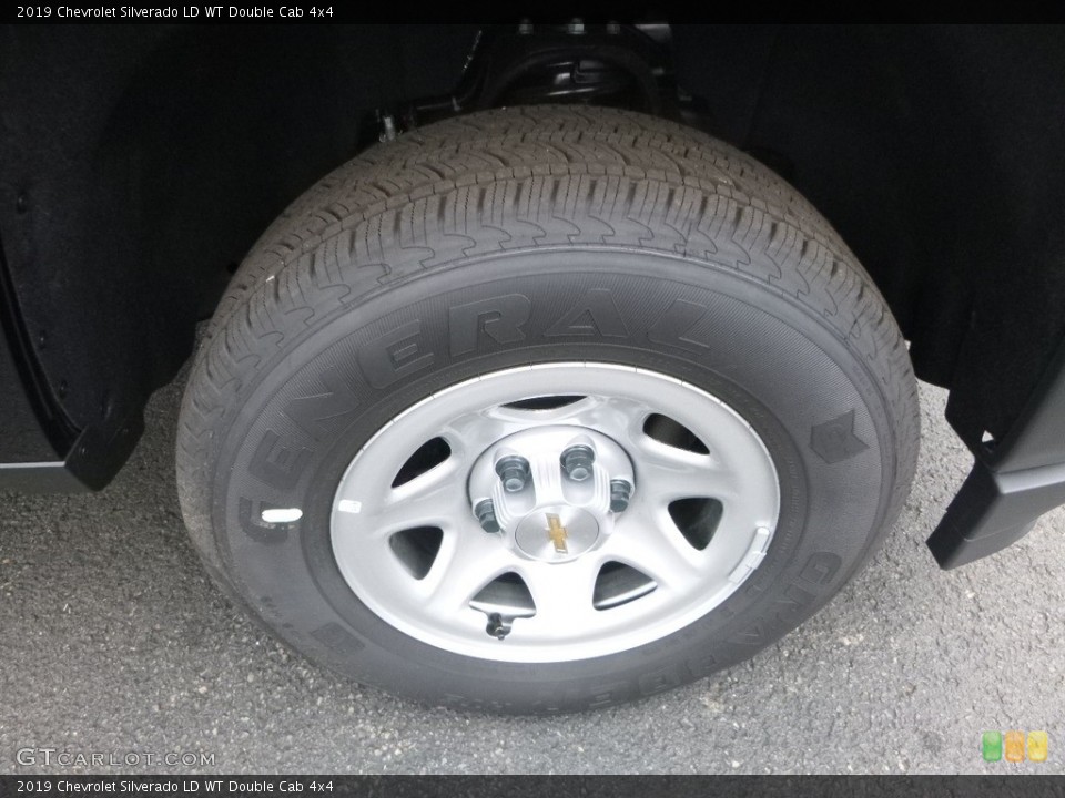 2019 Chevrolet Silverado LD WT Double Cab 4x4 Wheel and Tire Photo #128558461
