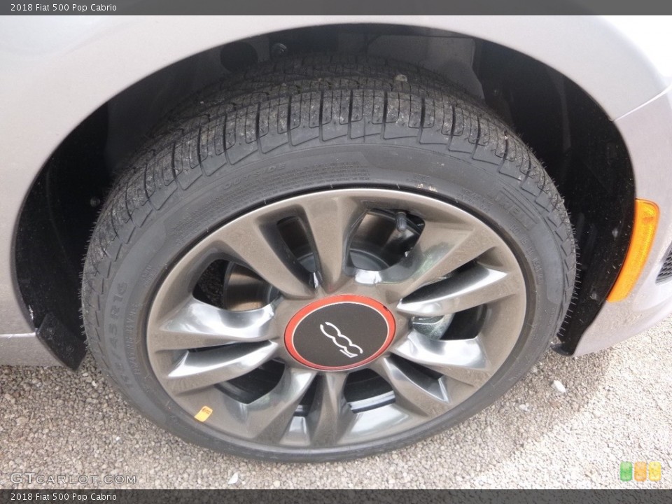 2018 Fiat 500 Pop Cabrio Wheel and Tire Photo #128623674