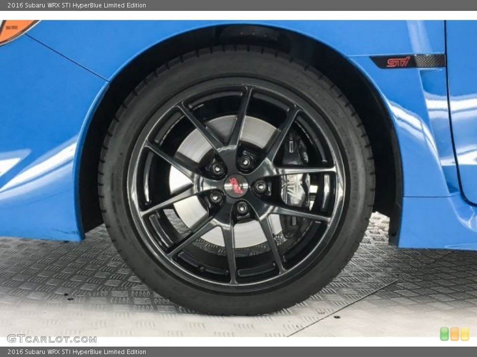2016 Subaru WRX STI HyperBlue Limited Edition Wheel and Tire Photo #128684553