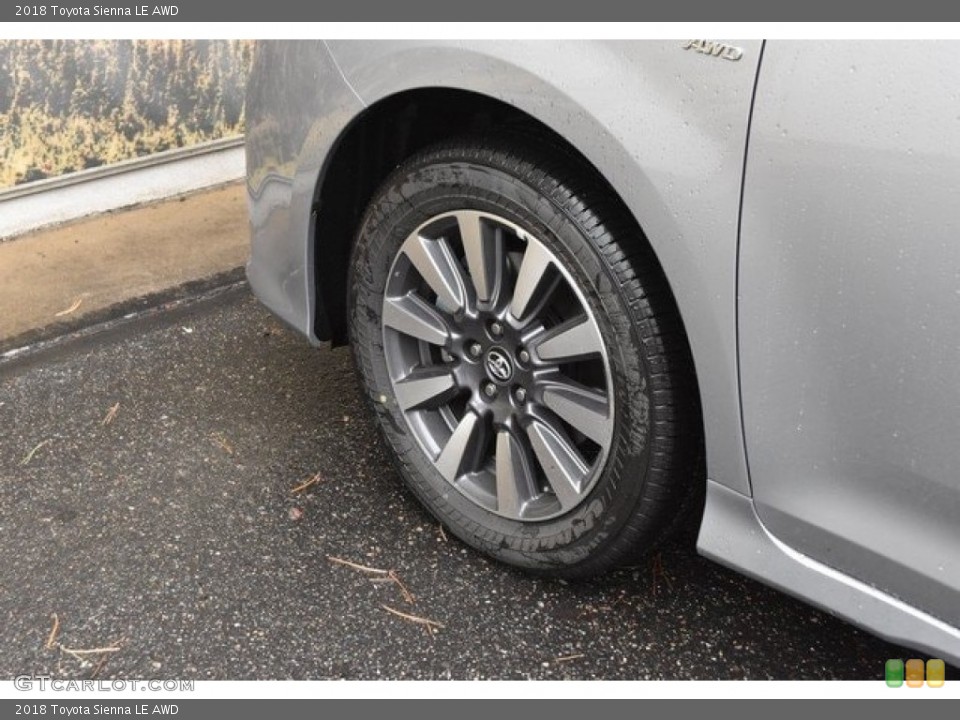 2018 Toyota Sienna LE AWD Wheel and Tire Photo #129822313