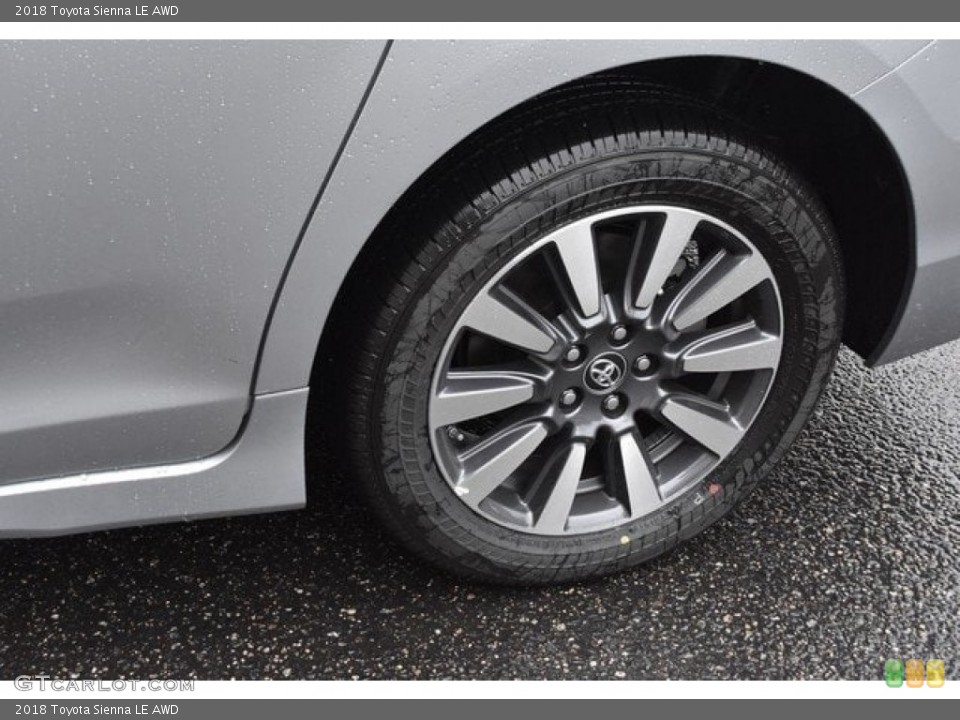 2018 Toyota Sienna LE AWD Wheel and Tire Photo #129822349