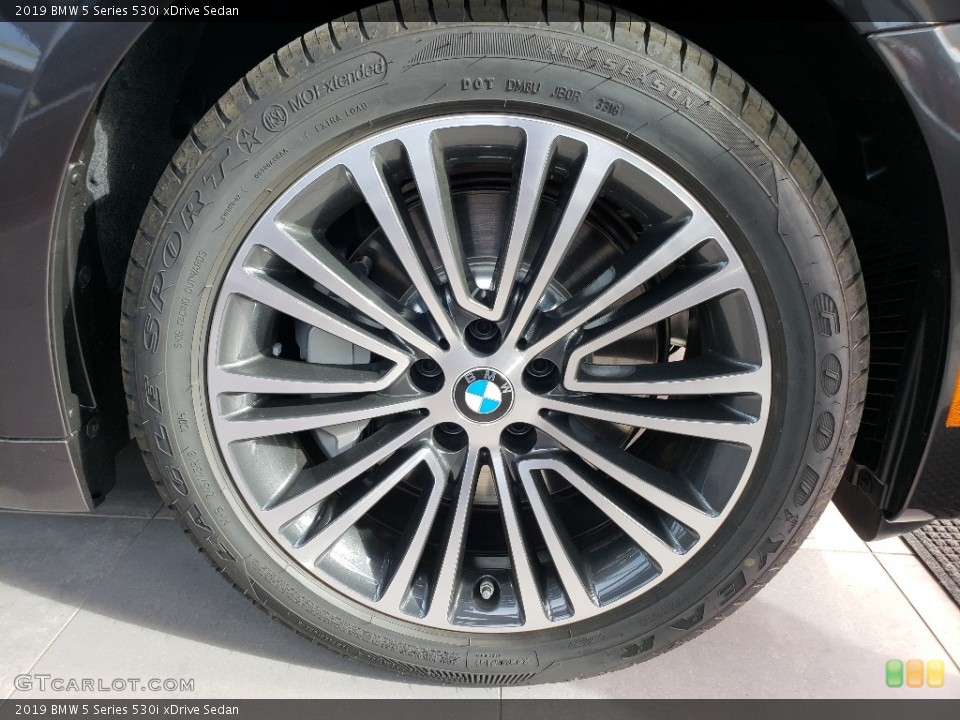 2019 BMW 5 Series 530i xDrive Sedan Wheel and Tire Photo #130008948
