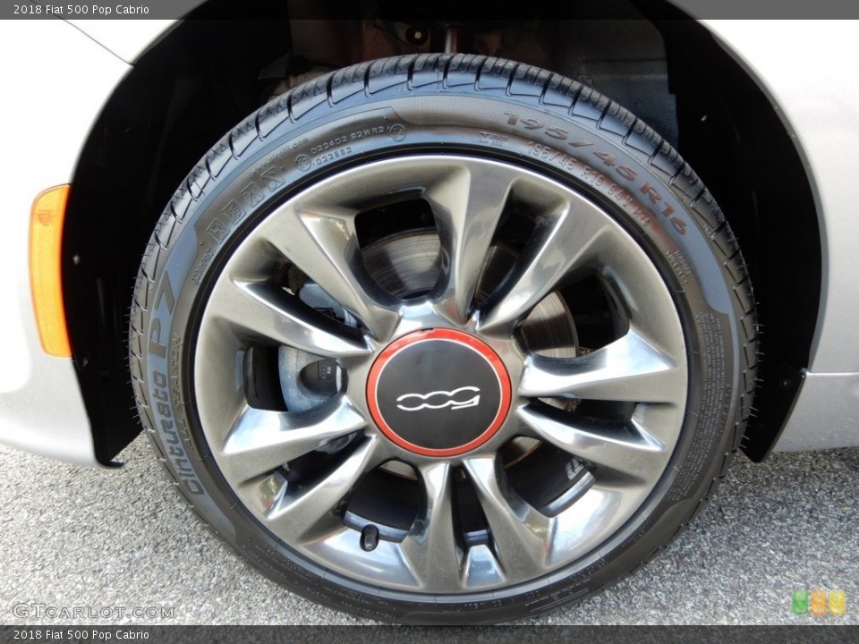 2018 Fiat 500 Pop Cabrio Wheel and Tire Photo #130367750