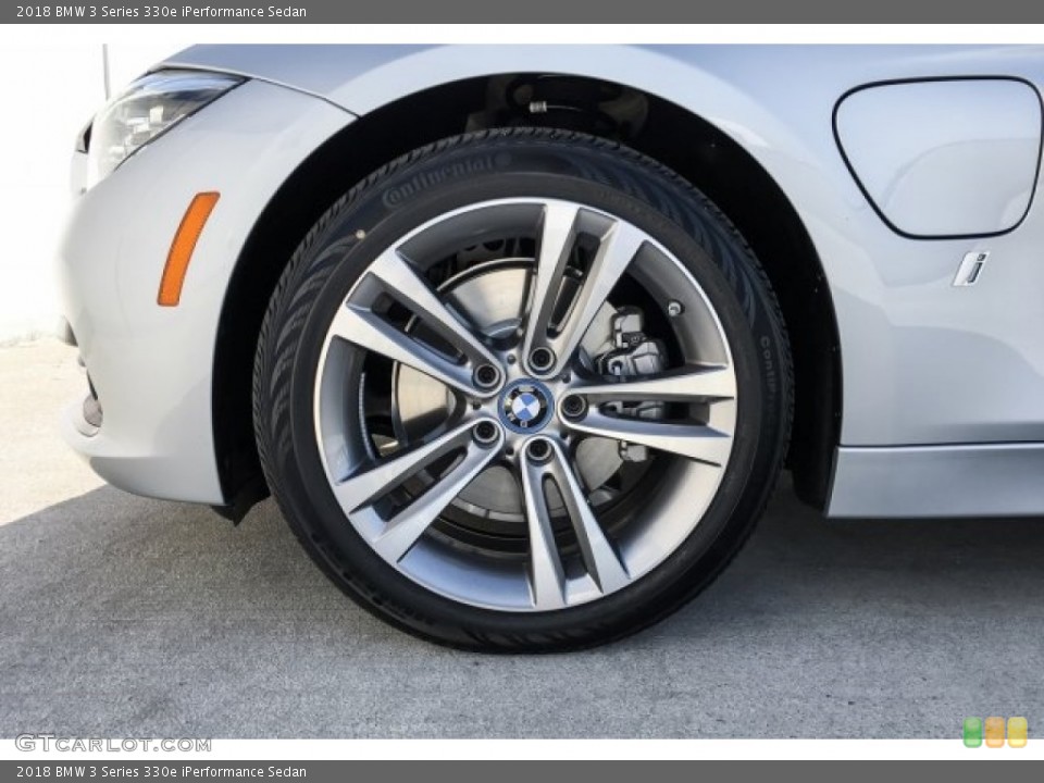 2018 BMW 3 Series 330e iPerformance Sedan Wheel and Tire Photo #130572084
