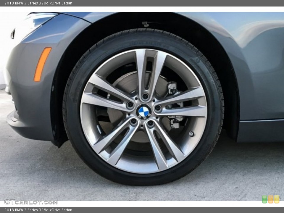 2018 BMW 3 Series 328d xDrive Sedan Wheel and Tire Photo #130640943