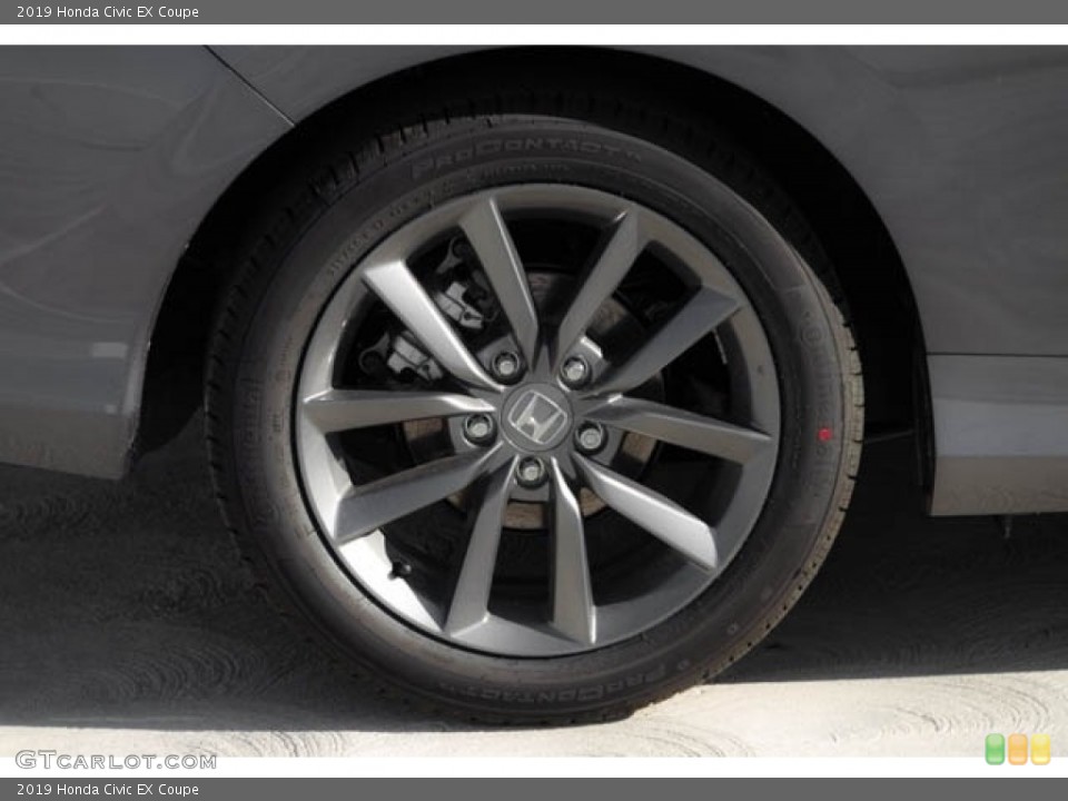 2019 Honda Civic EX Coupe Wheel and Tire Photo #131643125