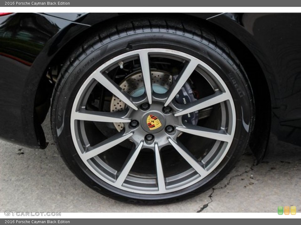 2016 Porsche Cayman Black Edition Wheel and Tire Photo #132071101