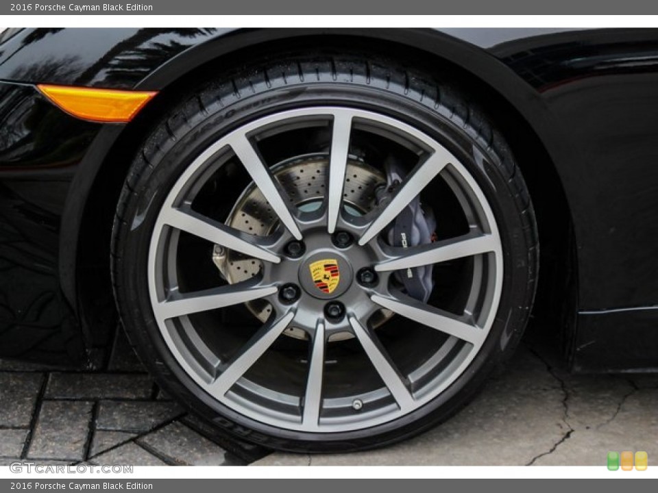 2016 Porsche Cayman Black Edition Wheel and Tire Photo #132071113