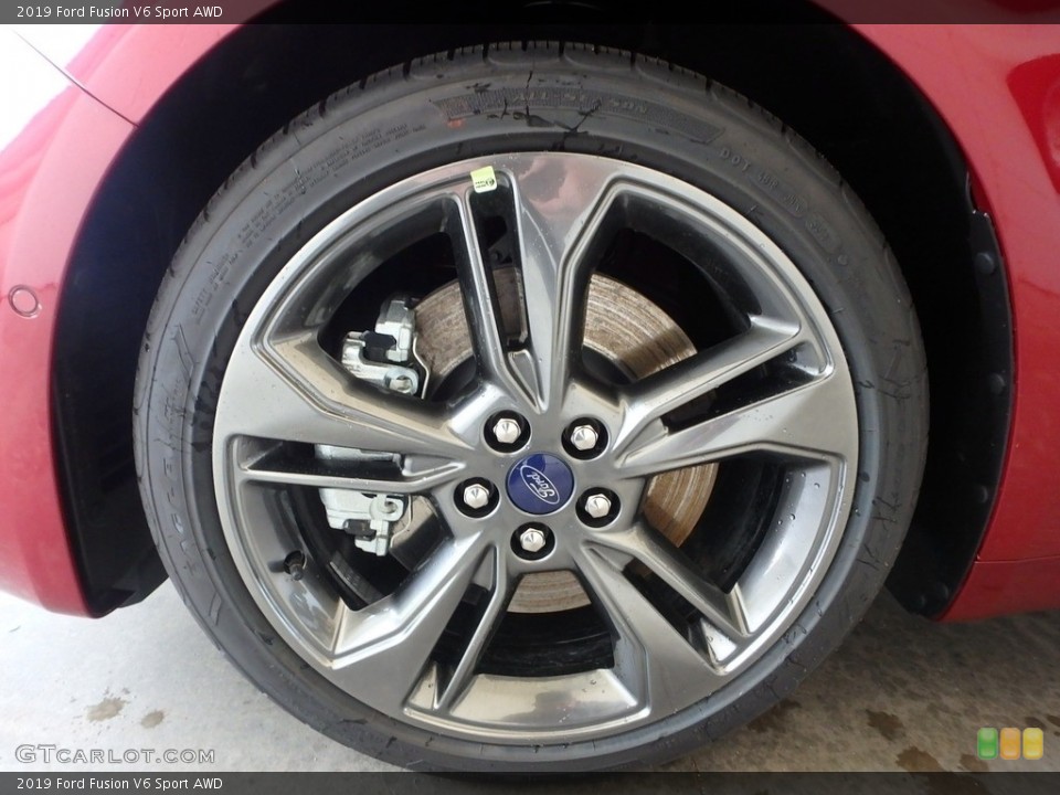 2019 Ford Fusion V6 Sport AWD Wheel and Tire Photo #133628538