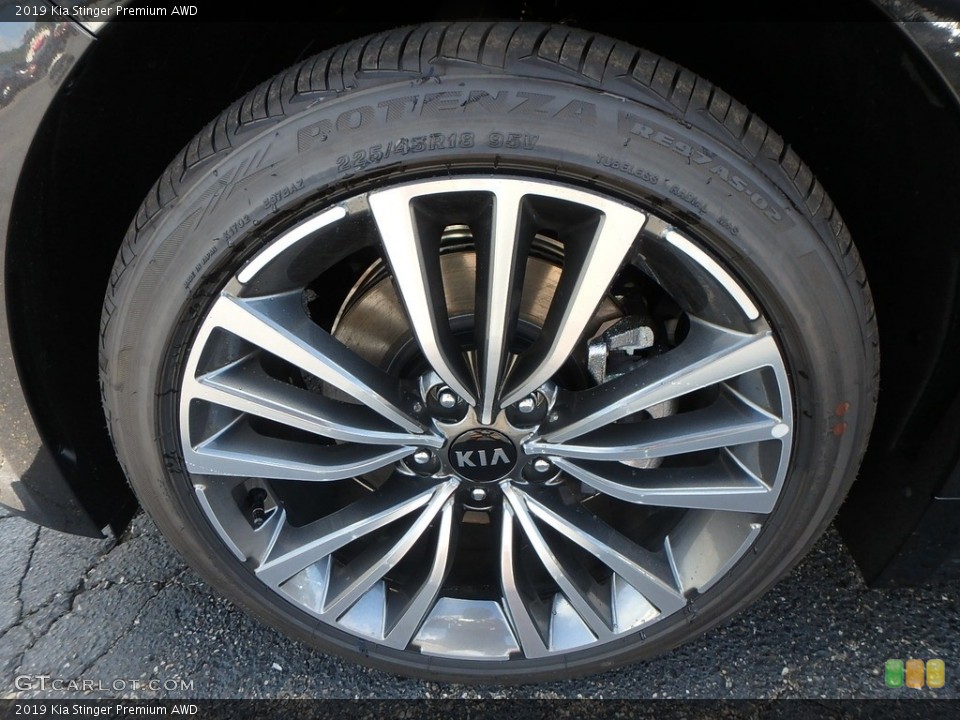 2019 Kia Stinger Premium AWD Wheel and Tire Photo #134032251