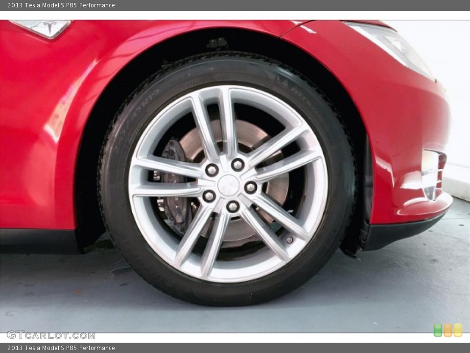 2013 Tesla Model S P85 Performance Wheel and Tire Photo #134335670