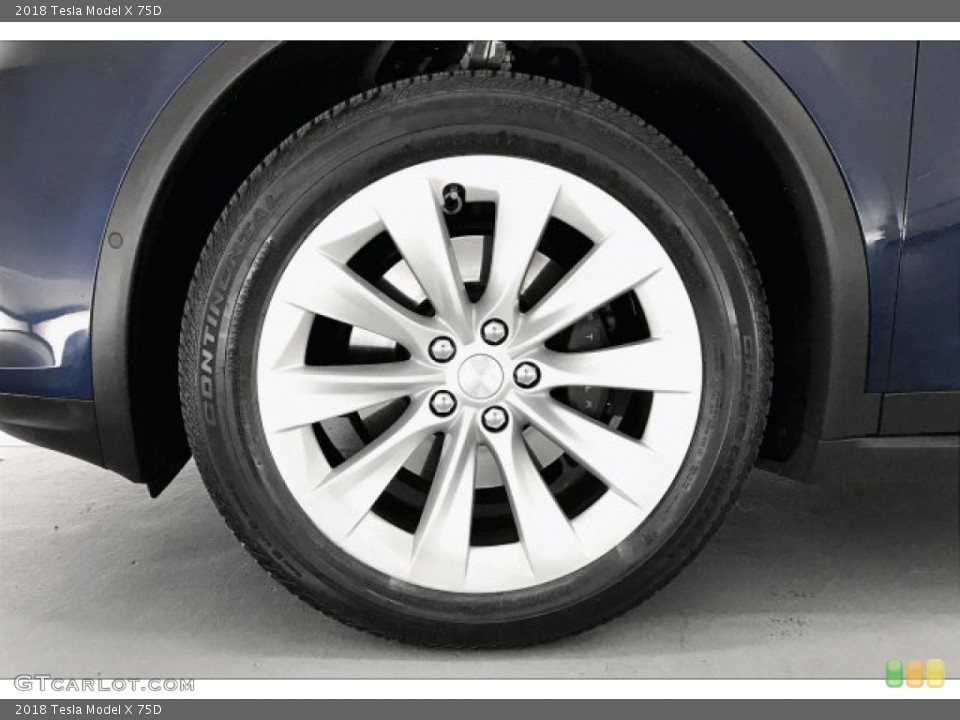2018 Tesla Model X 75D Wheel and Tire Photo #136193613