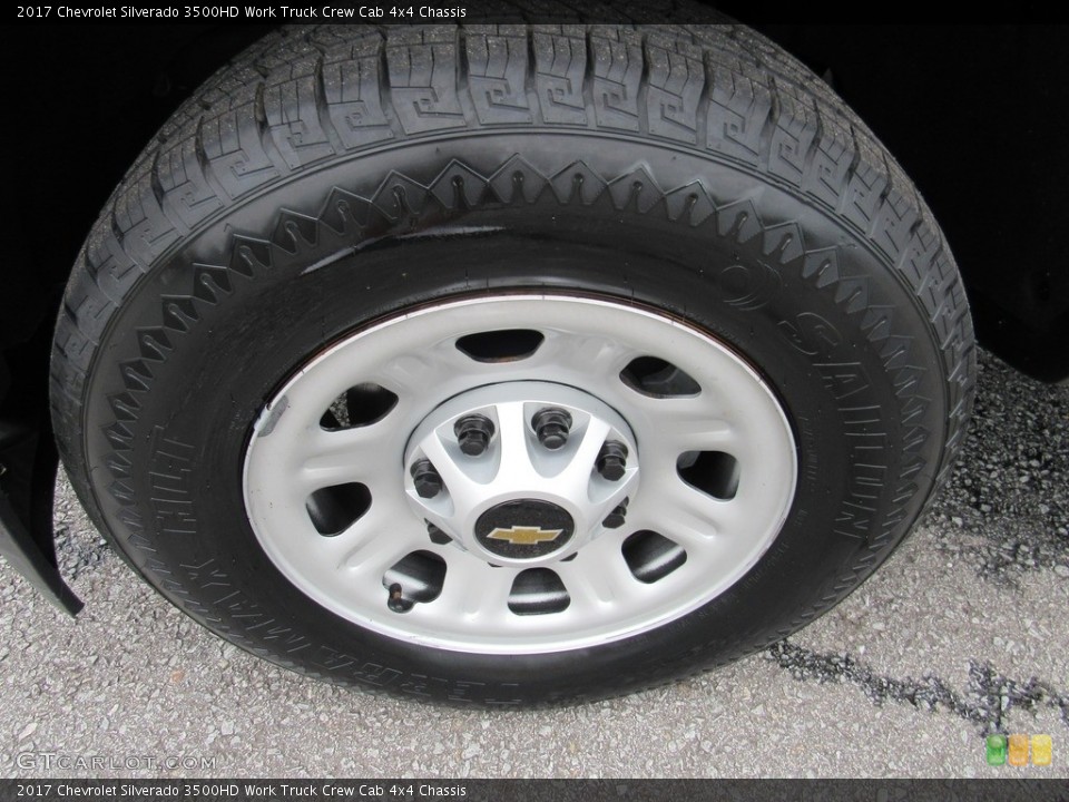 2017 Chevrolet Silverado 3500HD Work Truck Crew Cab 4x4 Chassis Wheel and Tire Photo #138351246