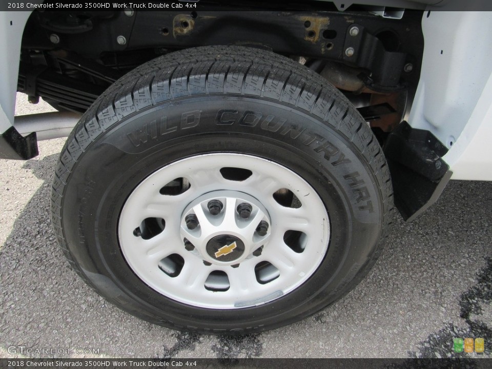 2018 Chevrolet Silverado 3500HD Work Truck Double Cab 4x4 Wheel and Tire Photo #138573159