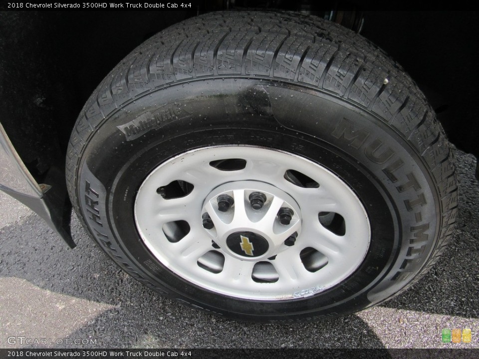 2018 Chevrolet Silverado 3500HD Work Truck Double Cab 4x4 Wheel and Tire Photo #138573267