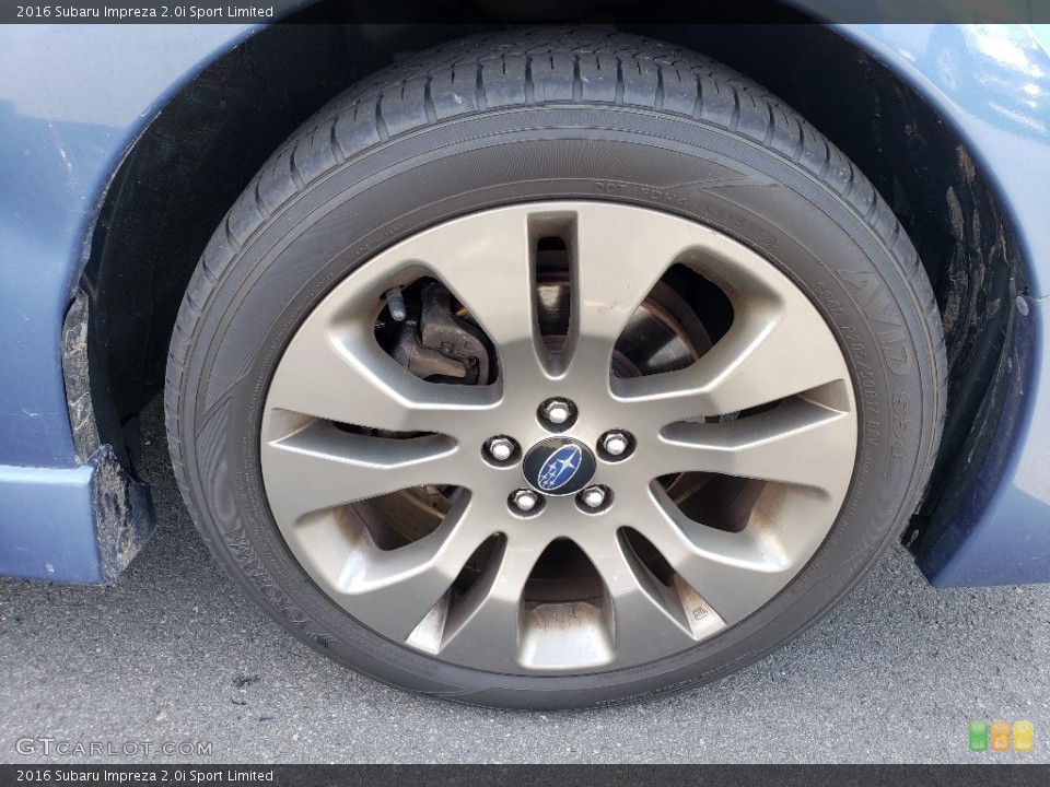 2016 Subaru Impreza 2.0i Sport Limited Wheel and Tire Photo #138768132