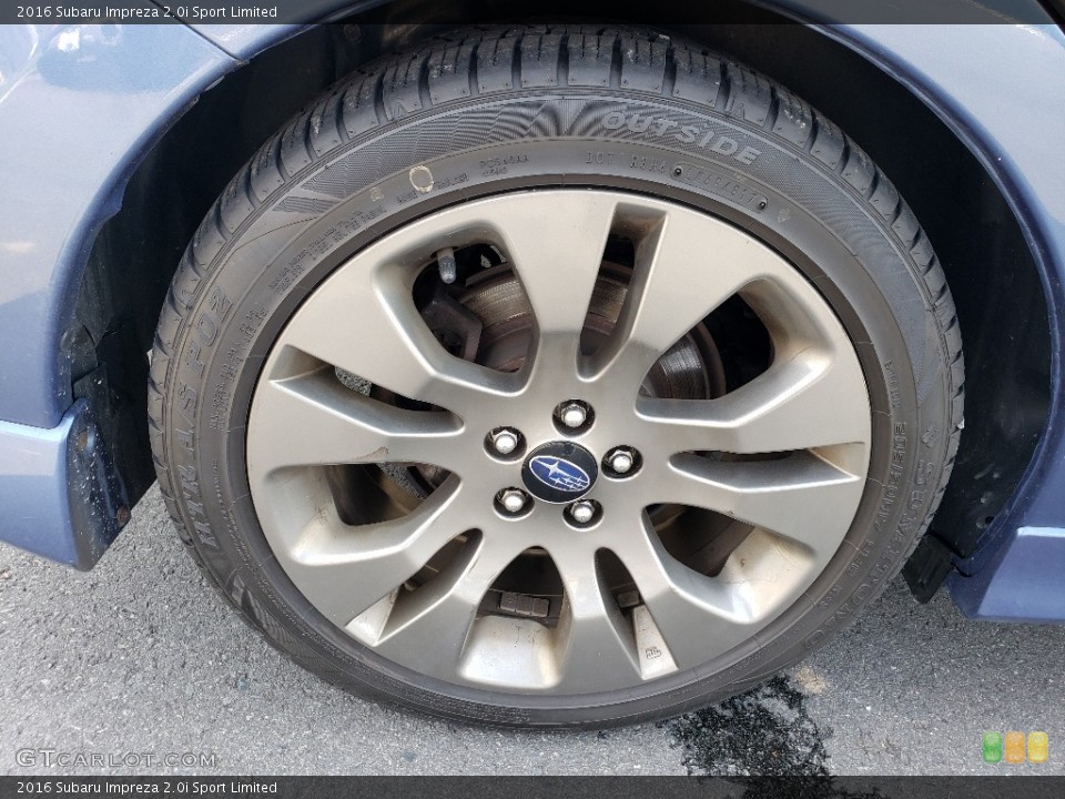 2016 Subaru Impreza 2.0i Sport Limited Wheel and Tire Photo #138768177