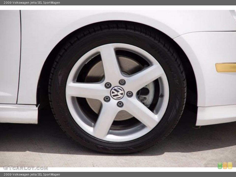 2009 Volkswagen Jetta SEL SportWagen Wheel and Tire Photo #139223049