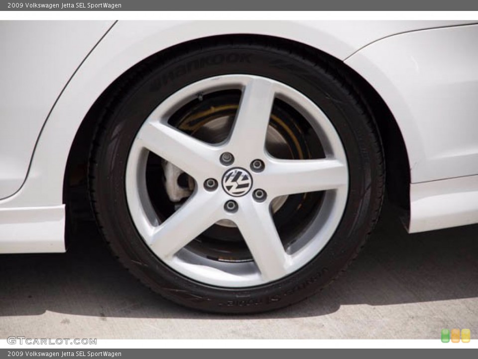 2009 Volkswagen Jetta SEL SportWagen Wheel and Tire Photo #139223070