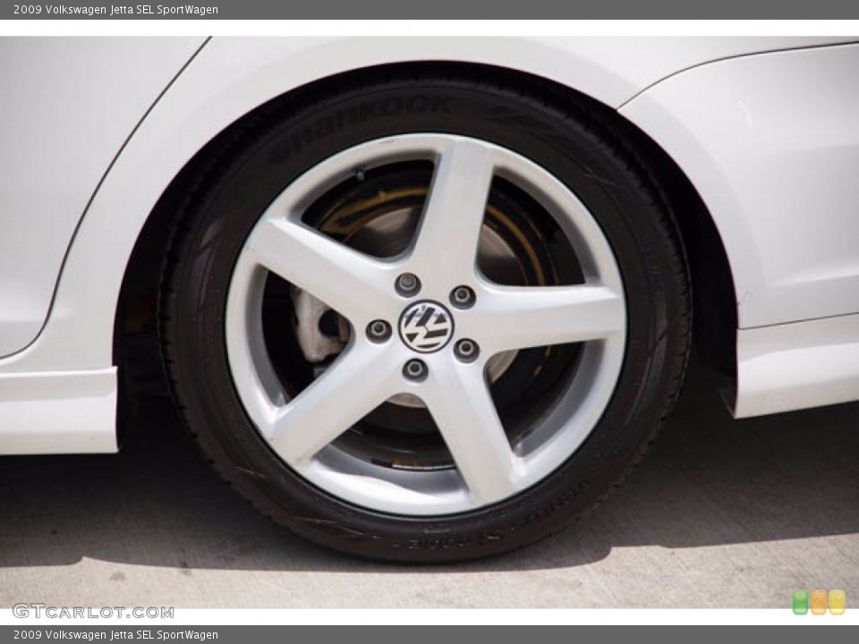 2009 Volkswagen Jetta SEL SportWagen Wheel and Tire Photo #139223081