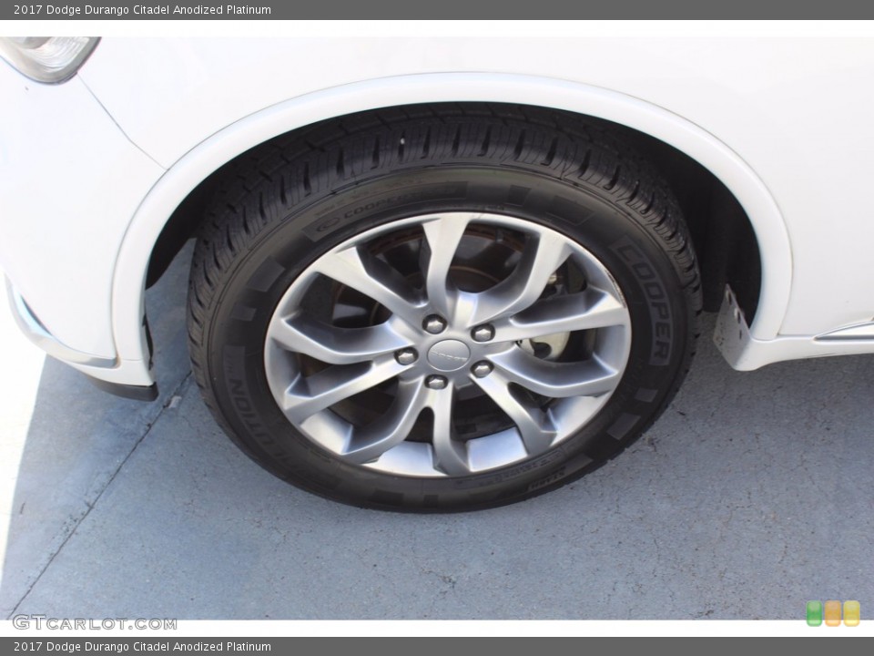 2017 Dodge Durango Citadel Anodized Platinum Wheel and Tire Photo #139398489