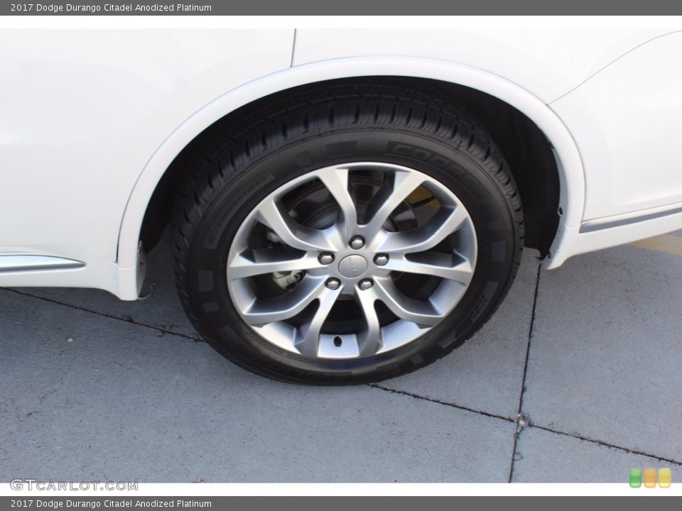 2017 Dodge Durango Citadel Anodized Platinum Wheel and Tire Photo #139398510