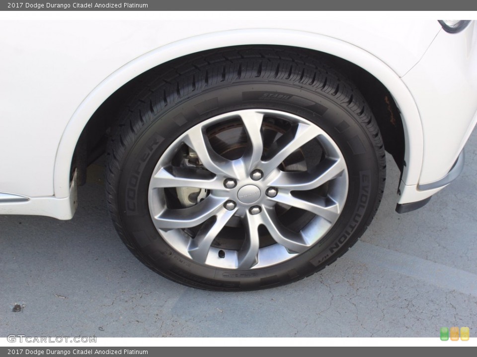 2017 Dodge Durango Citadel Anodized Platinum Wheel and Tire Photo #139398648
