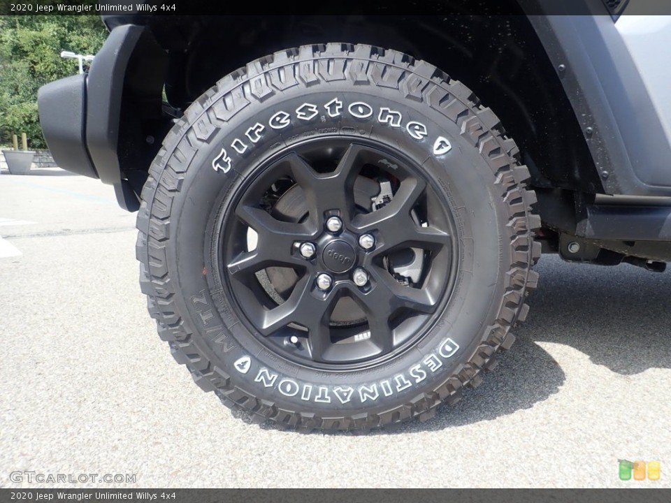 2020 Jeep Wrangler Unlimited Willys 4x4 Wheel and Tire Photo #139596723