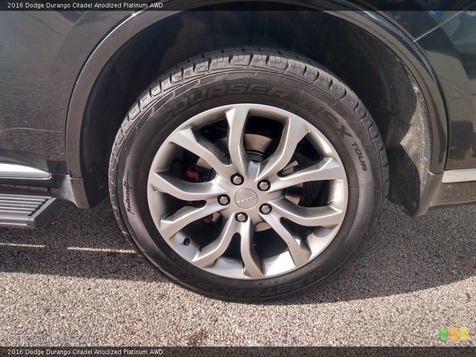 2016 Dodge Durango Citadel Anodized Platinum AWD Wheel and Tire Photo #139726425