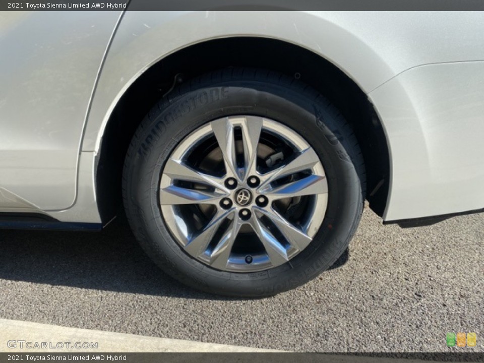 2021 Toyota Sienna Limited AWD Hybrid Wheel and Tire Photo #140200218