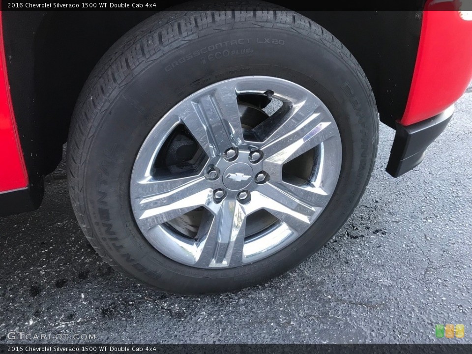 2016 Chevrolet Silverado 1500 WT Double Cab 4x4 Wheel and Tire Photo #140248043