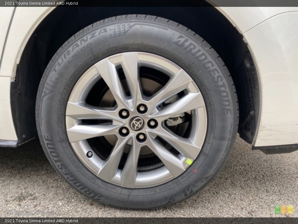 2021 Toyota Sienna Limited AWD Hybrid Wheel and Tire Photo #140740243