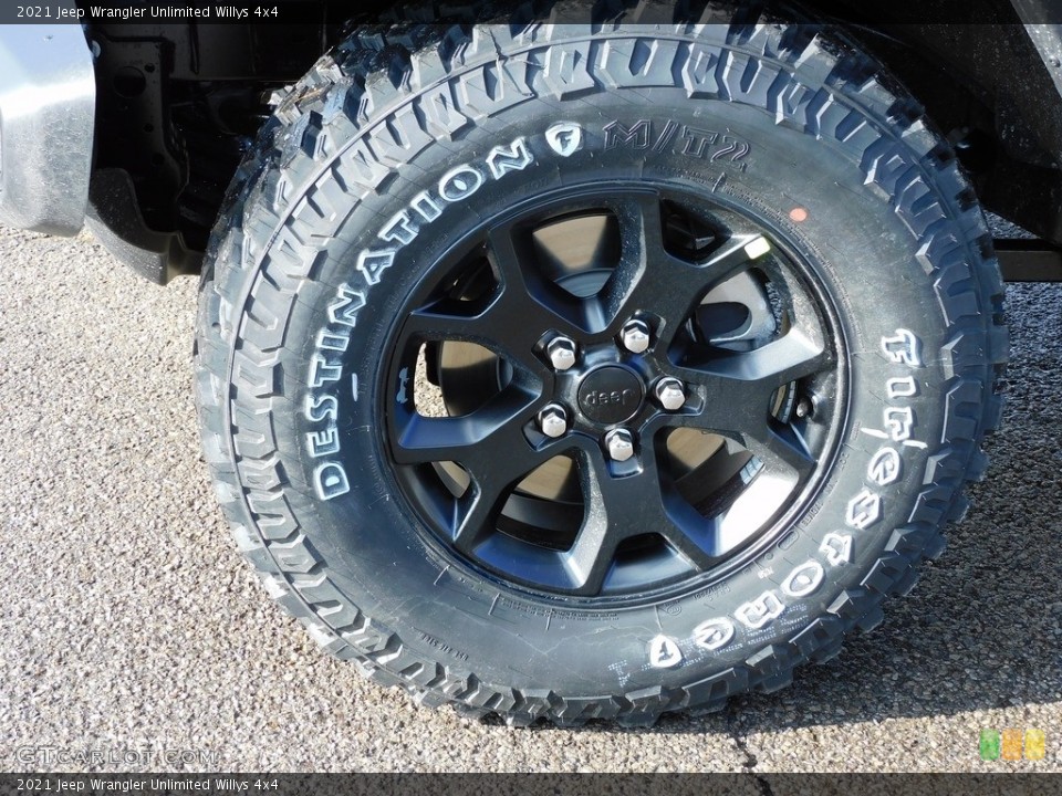2021 Jeep Wrangler Unlimited Willys 4x4 Wheel and Tire Photo #140849008